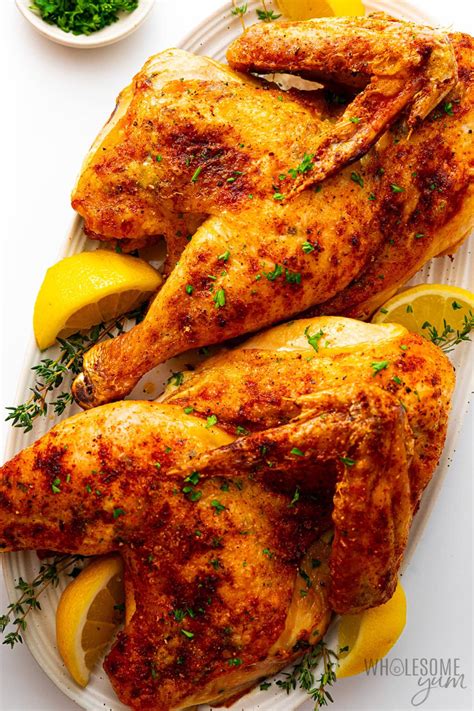 Roasted Half Chicken (Crispy, Juicy Recipe) - Wholesome Yum