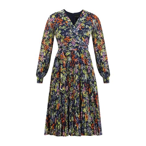 Buy Phase Eight Women Multicoloured Ditsy Floral Print & Pleated Midi ...