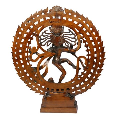 Buy Artvarko Brass Natraj Dancing Idol Murti Large Om Nataraja Shiva ...