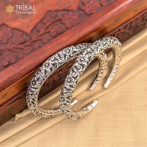 Silver Rajasthani Leg Kada Online - Tribal Foot Kada