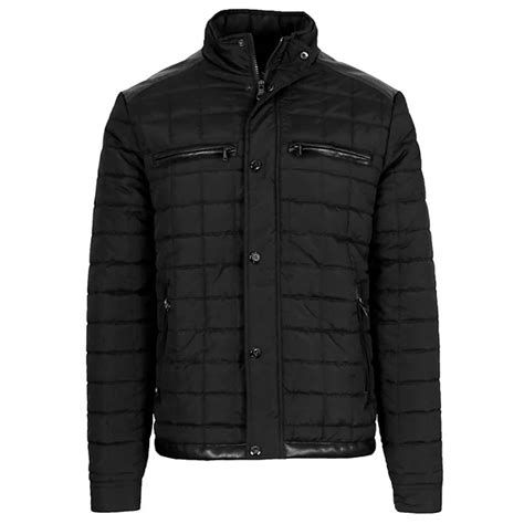 Men's Spire by Galaxy Lightweight Quilted Jacket with Synthetic Trim Design