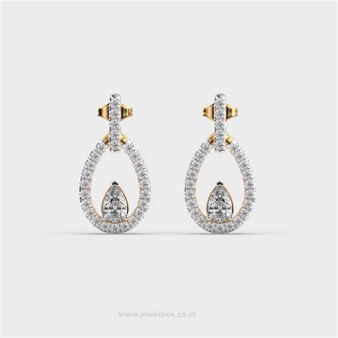 Buy Trendy Sparkling Pear Diamond Earrings At Jewelbox