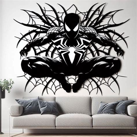 Spiderman Metal Wall Art: Superhero Kid Room Decor - Etsy