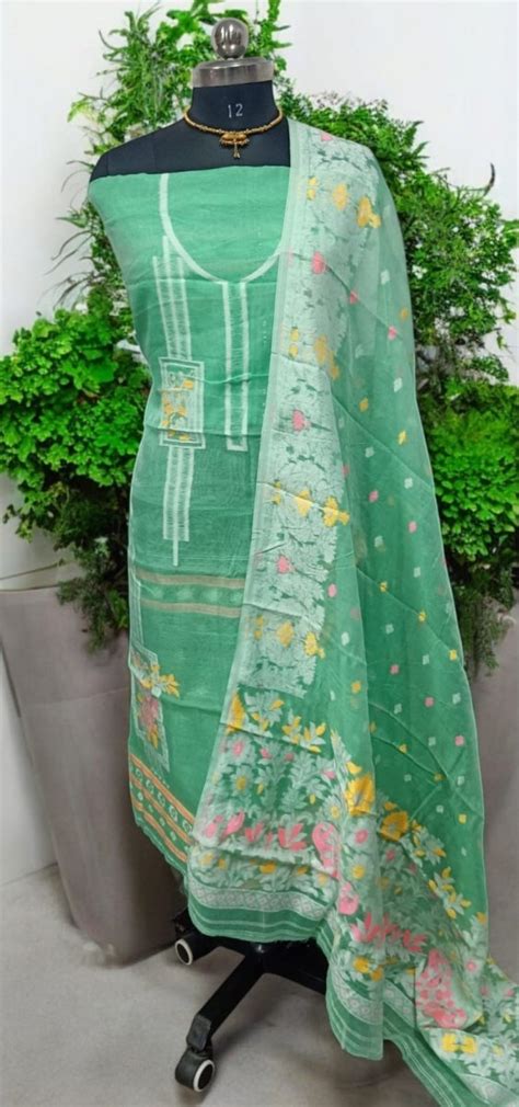 Original Woven Dhakai Jamdani 2 pc Salwar Suit - Leheriya.com