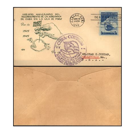Vintage Cuban FDC First Day Cover Stamps > First Day Cover Stamp, Isla ...