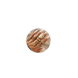 Buy HUASAI Gold Stacking Rings for Women Butterfly Knuckle Rings Snake ...