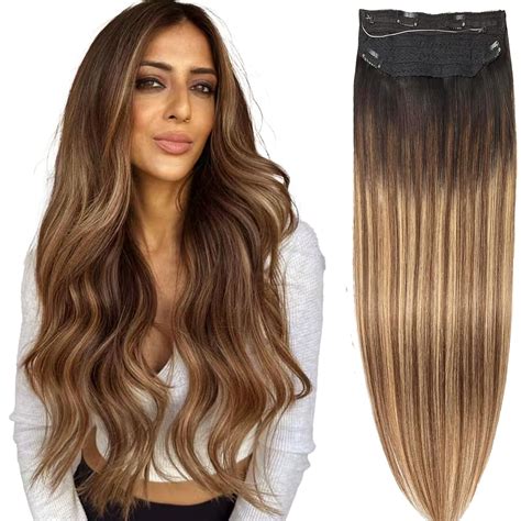 Amazon.com : DIYOMO Halo Hair Extensions - Halo Hair Extensions Real ...