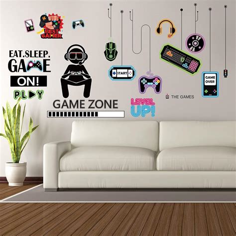 2 Sheets Game Room Decoration Video Game Room Wall | Ubuy India