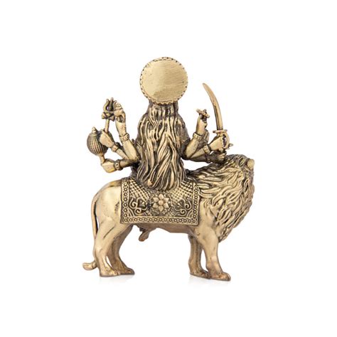 Giri - Durga Devi Sitting On Lion | Durga Maa Brass Statue | Durga Idol ...