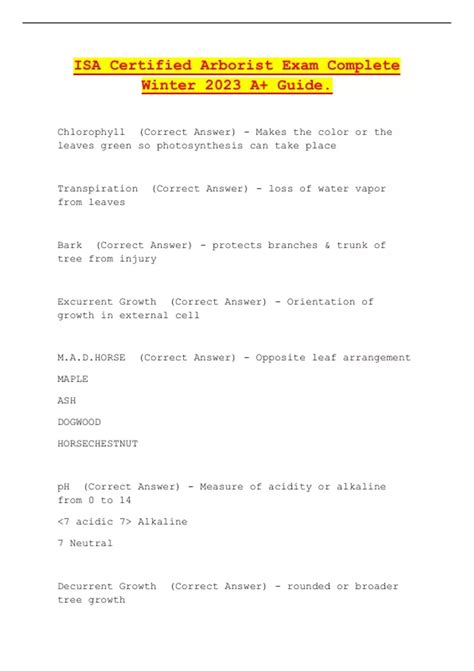 Image result for ISA Arborist Study Guide