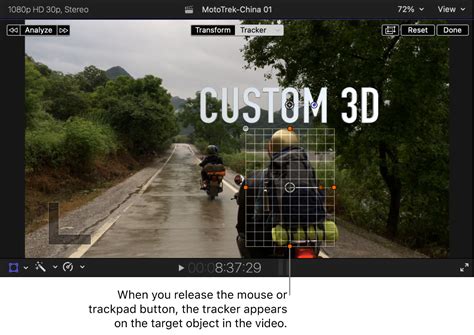 Track an image or other clip to a moving object in Final Cut Pro for ...