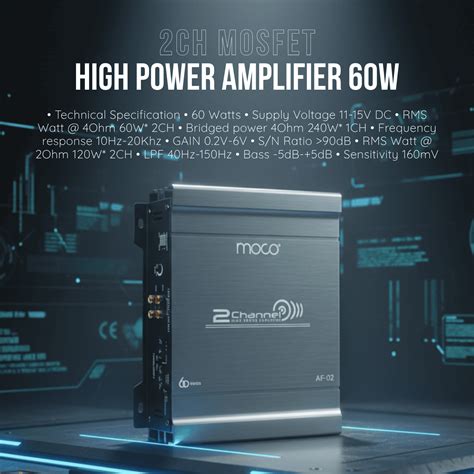 2CH Mosfet High Power Amplifier 60W – Moco Car Accessories