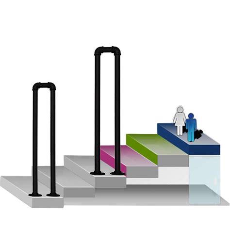 Handrail For Concrete Steps Industrial Wrought Iron U Shaped Handrail ...