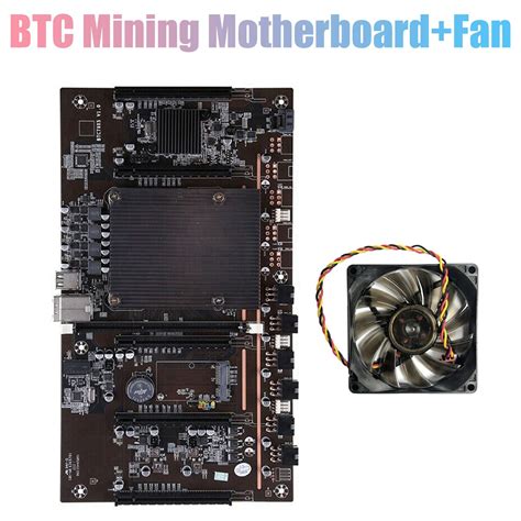 Buy X79 H61 BTC Miner Motherboard with Cooling Fan LGA 2011 DDR3 ...