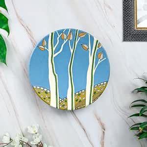 Buy Artysta 'Nature's Vibe' Handpainted Terracotta Decorative Wall ...