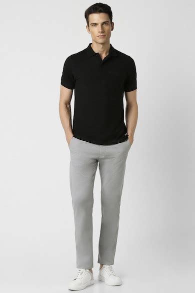 Buy Men Grey Solid Slim Fit Chino Casual Trousers Online - 954130 ...