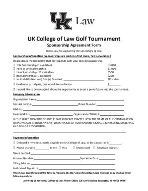 Fillable Online law uky Golf tournament Sponsorship Letter Template ...