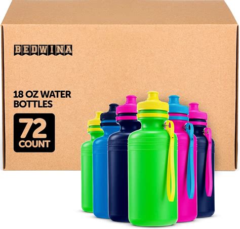 Amazon.com: Bedwina Bulk Water Bottles For Kids - (Bulk Pack of 72) 18 ...