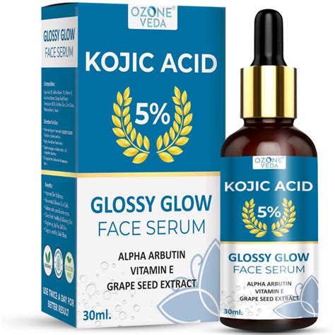 Ozoneveda 5% Kojic Acid Serum For Glossy Glow Skin With 1% Alpha ...