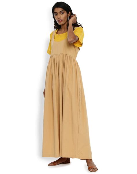 GRASS by Gitika Goyal Naseberry Cotton Pinafore Dress