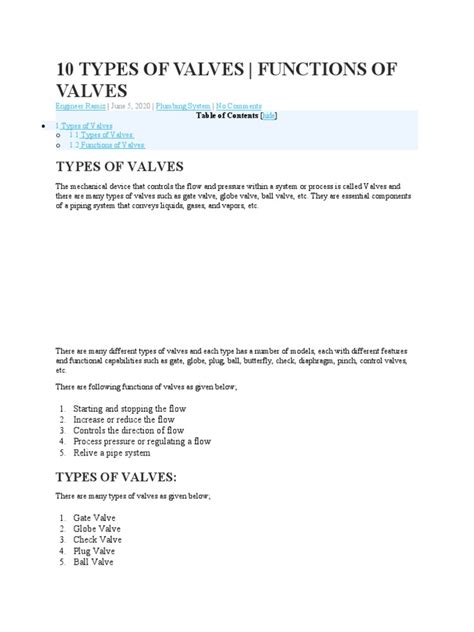 Valve Types and Functions 的图像结果