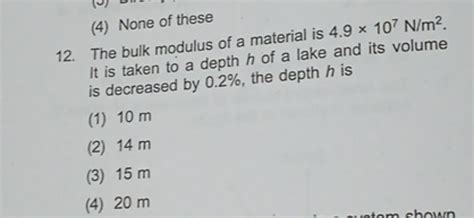 Image result for Bulk Modulus Question