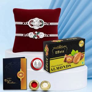 Effete Rakhi gift for brother with Chocolate Almond(32-GM)|Rakhi Set ...