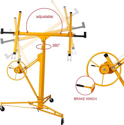 Buy Drywall Lift Panel 16' Lift Drywall Panel Hoist Jack Lifter Jack ...