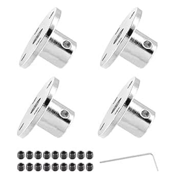 Litoexpe 4 Pieces 6mm Flange Coupling Connector, Rigid Flange Shaft ...