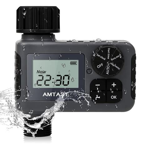 AMTAST Sprinkler Timer Programmable Garden Hose Faucet Timer with Rain ...