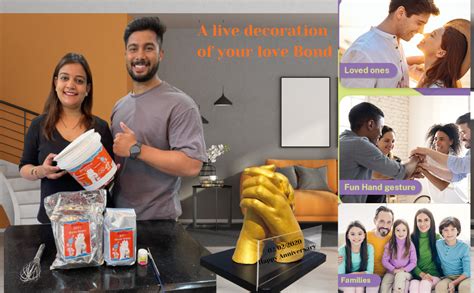Kwetmo Hand Casting Kit for Couples, molding Powder, 3D, Best Gift for ...