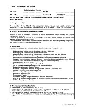 Fillable Online See Job Description Guide for guidance on completing ...