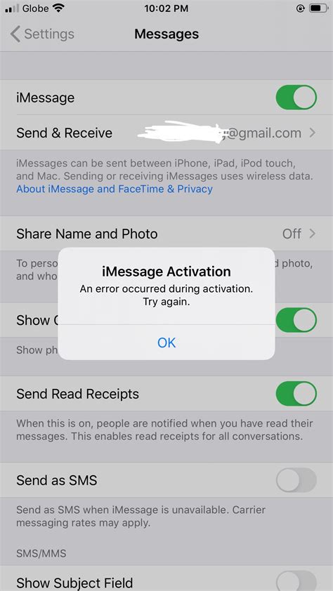 Please HELP! iMessage Activation error - Apple Community