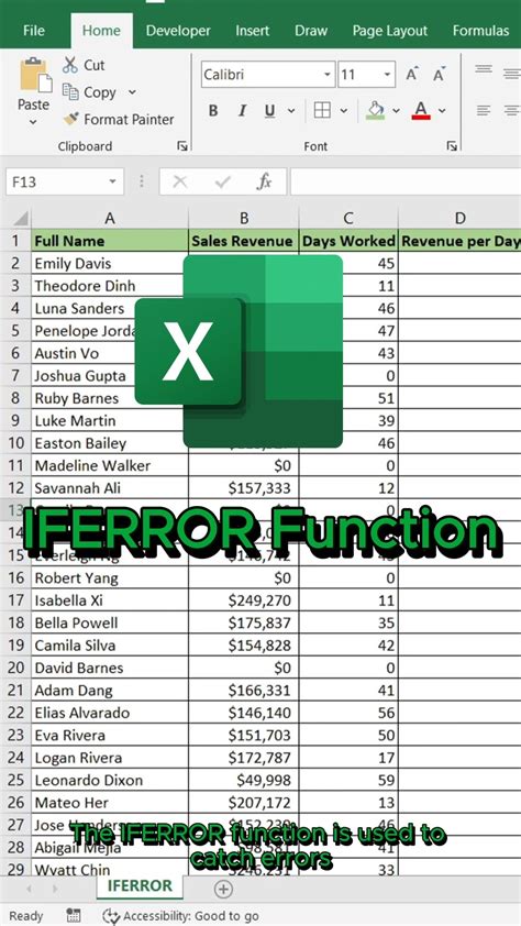 Excel Iferror Function
