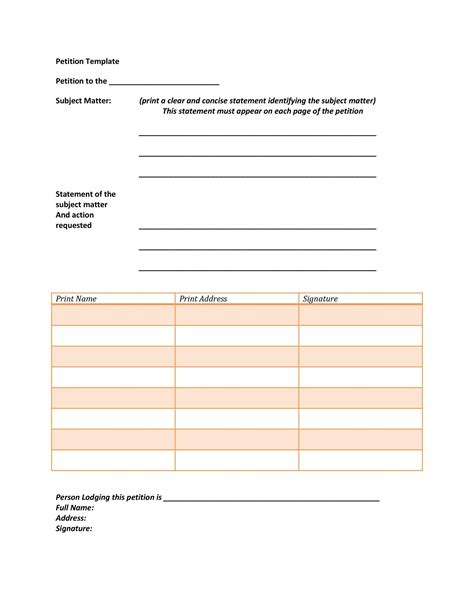 Image result for Example of Petition Format