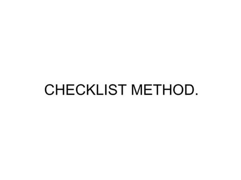 Example of Checklist Methods 的图像结果