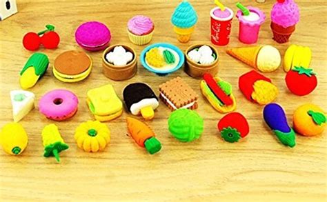 VR Creatives 3 x Packet (Random Selection) Cute Eraser Bottle Fruit ...