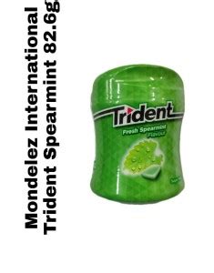 Mondelez International Trident Sugar Free Fresh Spearmint, 82.6g ...