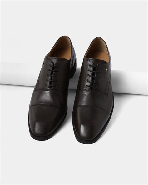 Buy Leather Brown Solid Oxford Shoes From Apricot Collection