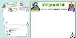 Class 3-5 Design a Robot Worksheet
