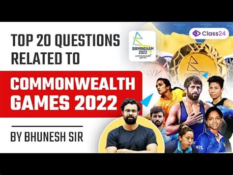 Top 20 Commonwealth Games Questions Video Lecture - Crash Course for ...