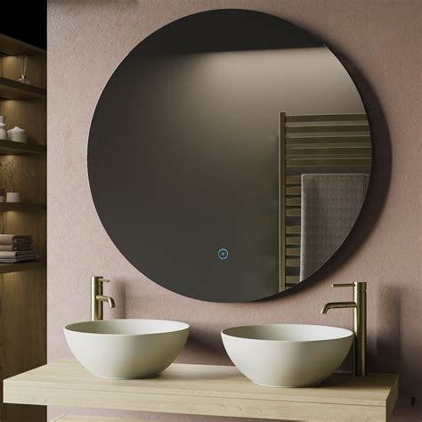 Round Backlit Heated Bathroom Mirror with Lights 1000mm - Luna - Better ...