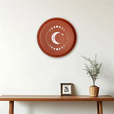 Terracotta Wall Plate - Phases Of Moon – Almiro Tree