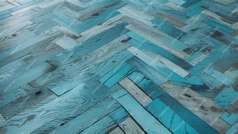 Premium Photo | A blue floor with wood planks and a blue wood floor