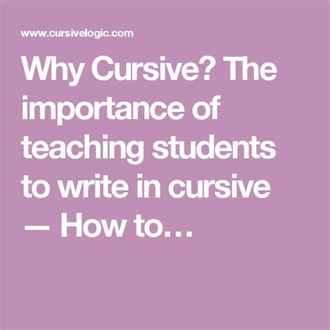 Image result for Why Cursive Writing Is Important