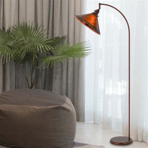 Natural Rust Mica Floor Lamp | Black Forest Decor