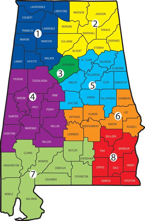 Alabama County Map Of Counties Alabama Map Bilder: Stock Fotos