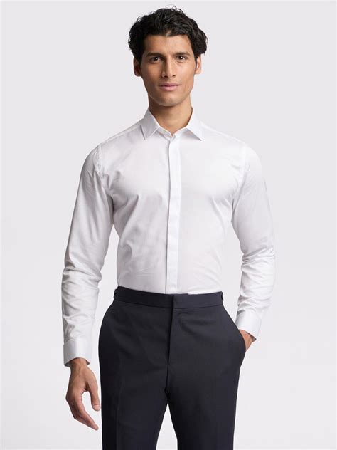 Ted Baker Slim Fit Cotton Shirt, White