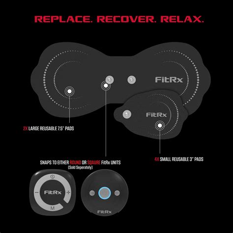 FitRx Electrode Wireless Massager Replacement Pads - FitRx™