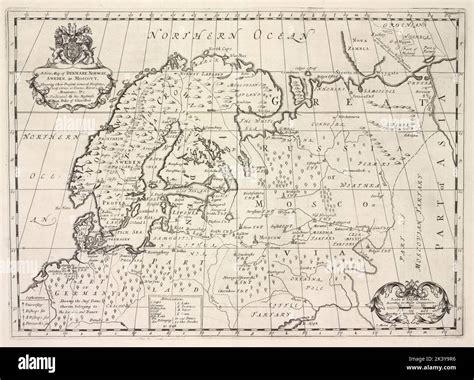 A new map of Denmark, Norway, Sweden, & Moscovy, shewing their present general divisions, cheif ...